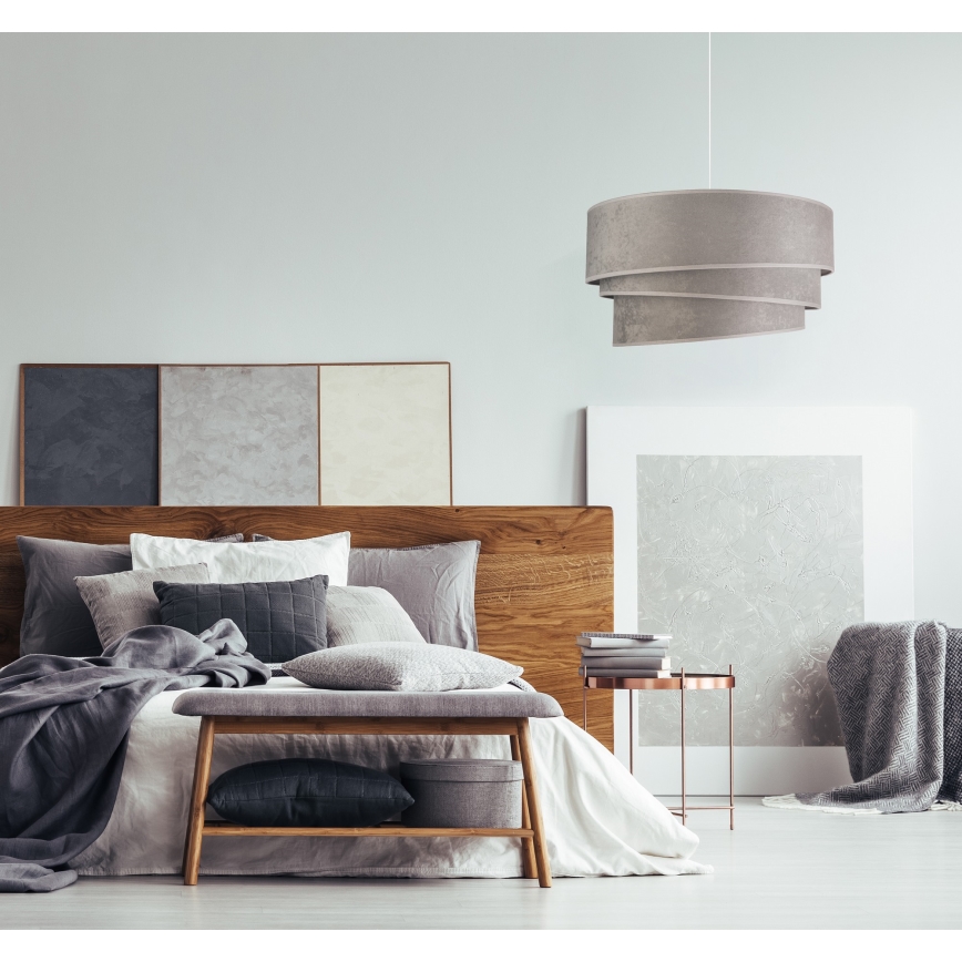 Duolla - Hängeleuchte DEVON 1xE27/40W/230V d 45 cm grau