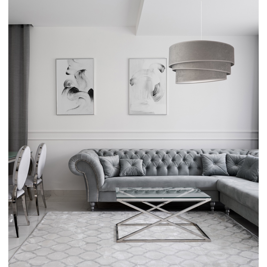 Duolla - Hängeleuchte DEVON 1xE27/40W/230V d 45 cm grau
