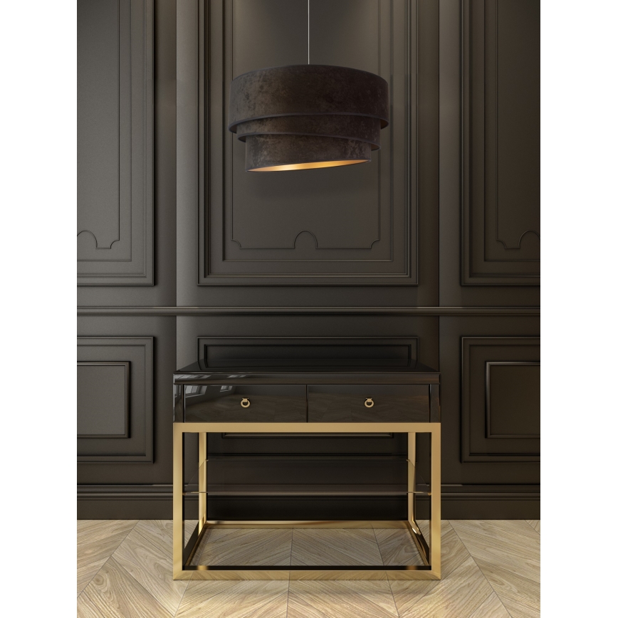 Duolla - Hängeleuchte DEVON 1xE27/40W/230V d 45 cm schwarz/golden