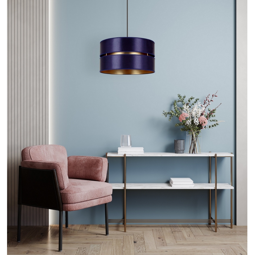 Duolla - Hängeleuchte DUO 1xE27/15W/230V d 40 cm blau/golden