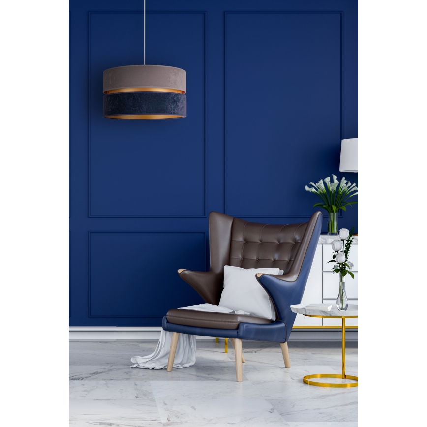 Duolla - Hängeleuchte DUO 1xE27/15W/230V d 40 cm blau