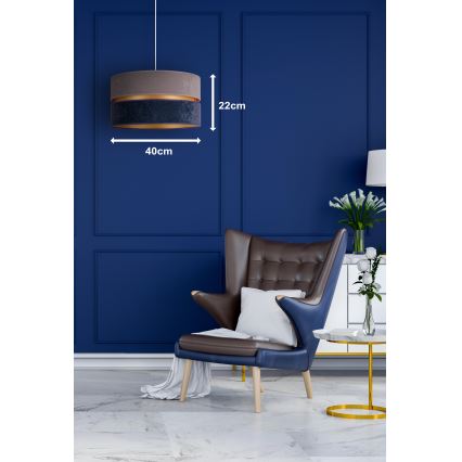 Duolla - Hängeleuchte DUO 1xE27/15W/230V d 40 cm blau