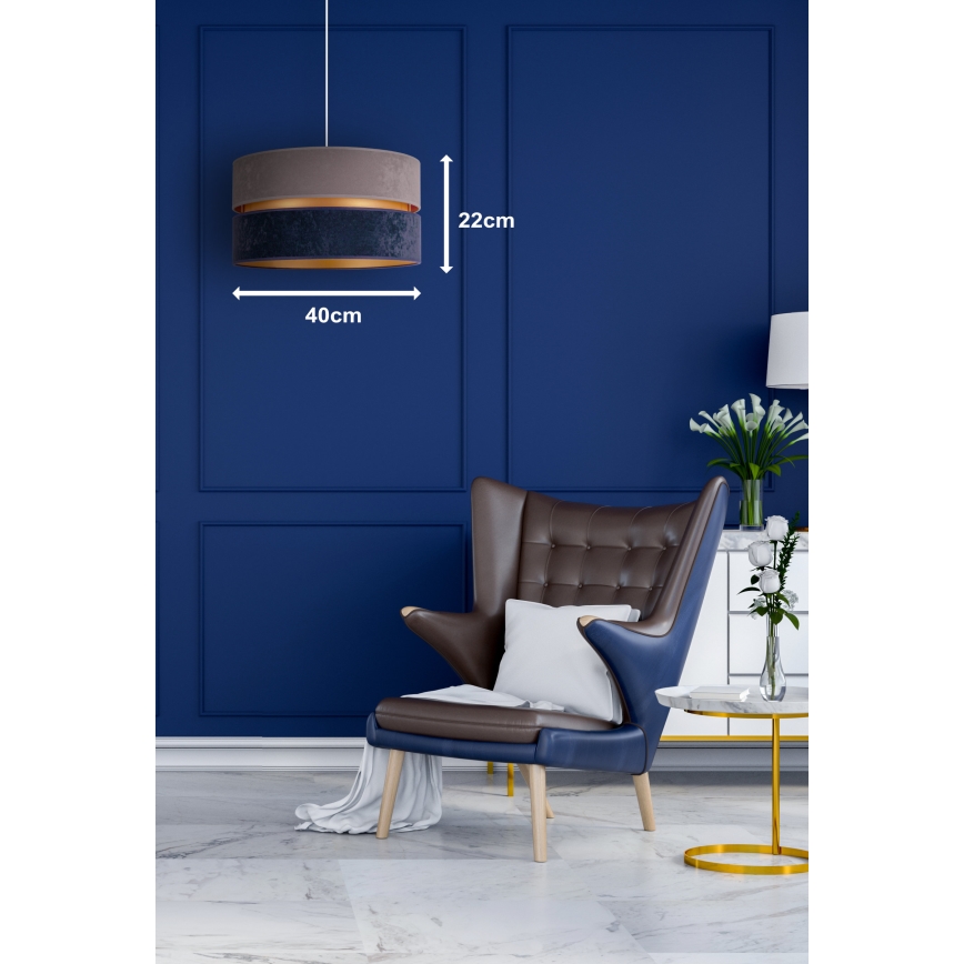 Duolla - Hängeleuchte DUO 1xE27/15W/230V d 40 cm blau