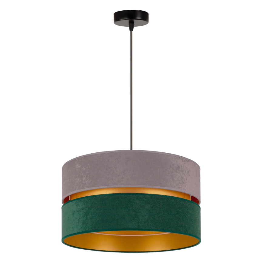 Duolla - Hängeleuchte DUO 1xE27/15W/230V d 40 cm grau/grün/golden