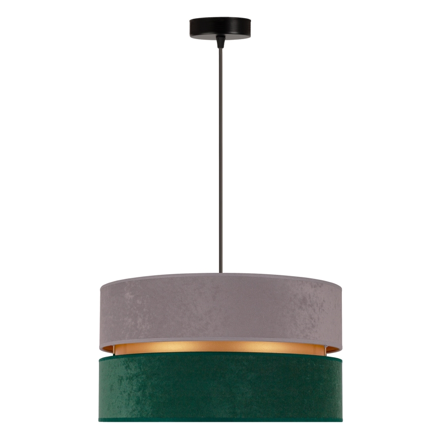 Duolla - Hängeleuchte DUO 1xE27/15W/230V d 40 cm grau/grün/golden