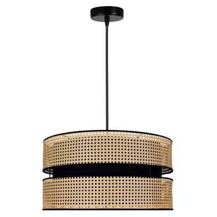 Duolla - Hängeleuchte DUO 1xE27/15W/230V d 40 cm Rattan/schwarz