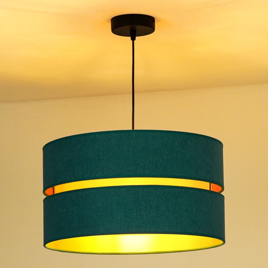 Duolla - Hängeleuchte DUO 1xE27/15W/230V d 40 cm türkisfarben/golden