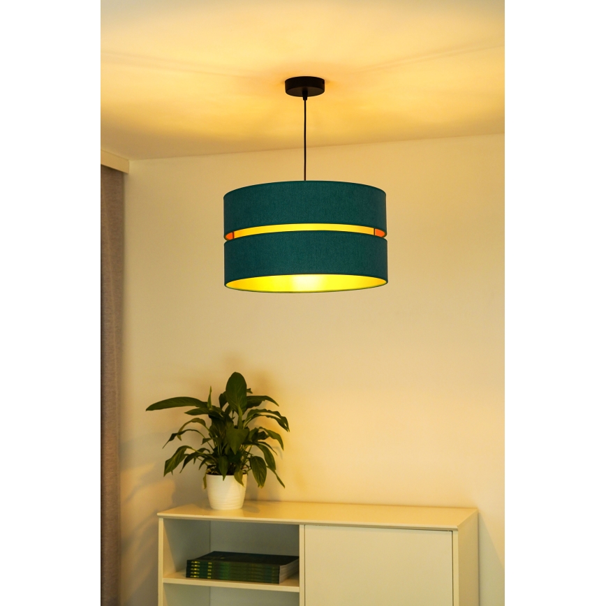 Duolla - Hängeleuchte DUO 1xE27/15W/230V d 40 cm türkisfarben/golden
