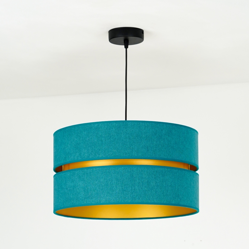 Duolla - Hängeleuchte DUO 1xE27/15W/230V d 40 cm türkisfarben/golden