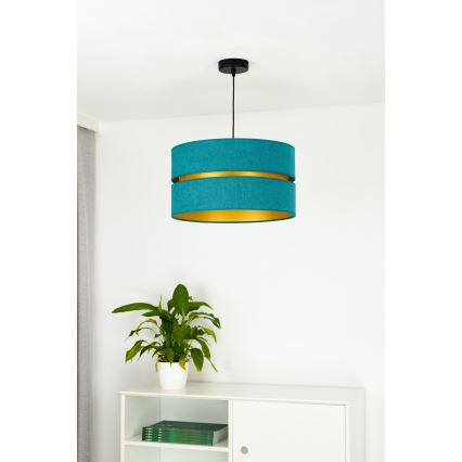 Duolla - Hängeleuchte DUO 1xE27/15W/230V d 40 cm türkisfarben/golden