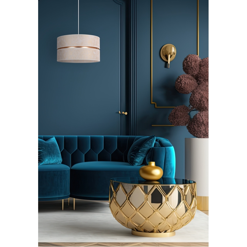 Duolla - Hängeleuchte DUO 1xE27/15W/230V d 40 cm weiß/golden