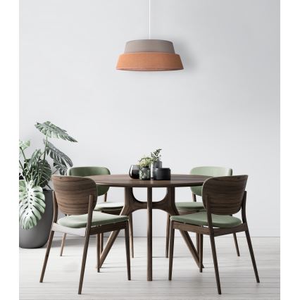 Duolla - Hängeleuchte GALAXY 1xE27/40W/230V d 50 cm grau/braun