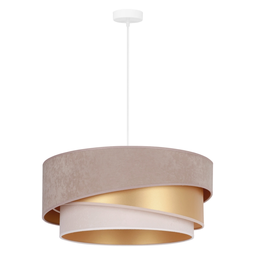 Duolla - Hängeleuchte KOBO 1xE27/15W/230V d 45 cm beige/golden/cremefarben