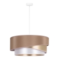 Duolla - Hängeleuchte KOBO 1xE27/15W/230V d 45 cm beige/golden/weiß
