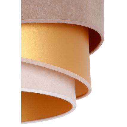 Duolla - Hängeleuchte KOBO 1xE27/15W/230V d 45 cm braun/golden/cremefarben