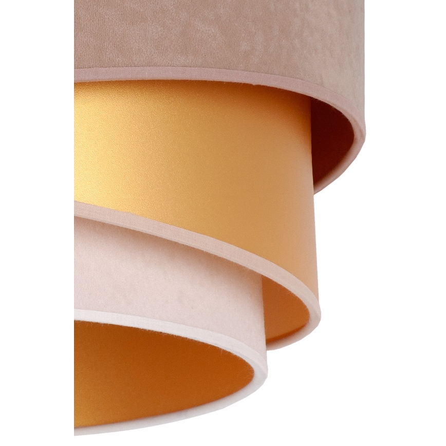 Duolla - Hängeleuchte KOBO 1xE27/15W/230V d 45 cm braun/golden/cremefarben