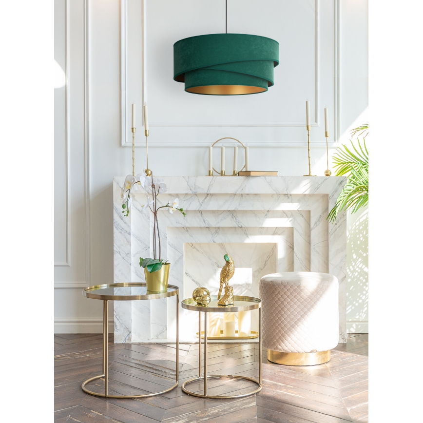 Duolla - Hängeleuchte KOBO 1xE27/15W/230V d 45 cm grün/golden