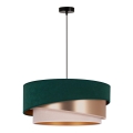 Duolla - Hängeleuchte KOBO 1xE27/15W/230V d 45 cm grün/roségolden/cremefarben