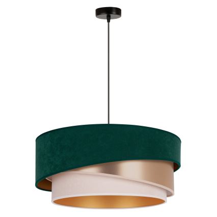 Duolla - Hängeleuchte KOBO 1xE27/15W/230V d 45 cm grün/roségolden/cremefarben