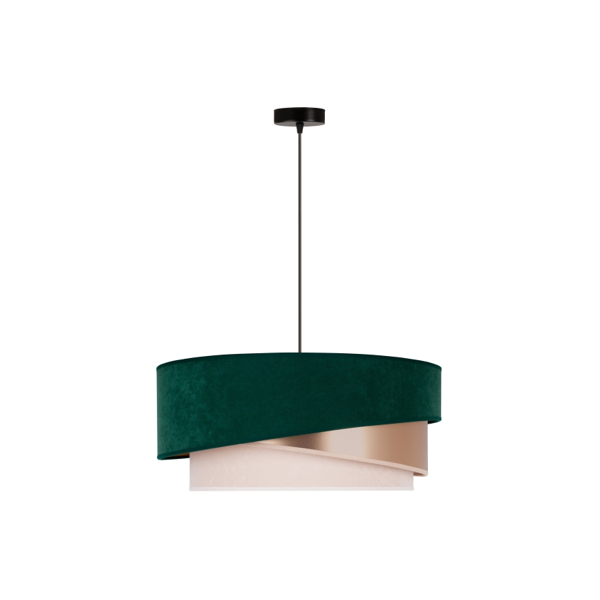 Duolla - Hängeleuchte KOBO 1xE27/15W/230V d 45 cm grün/roségolden/cremefarben