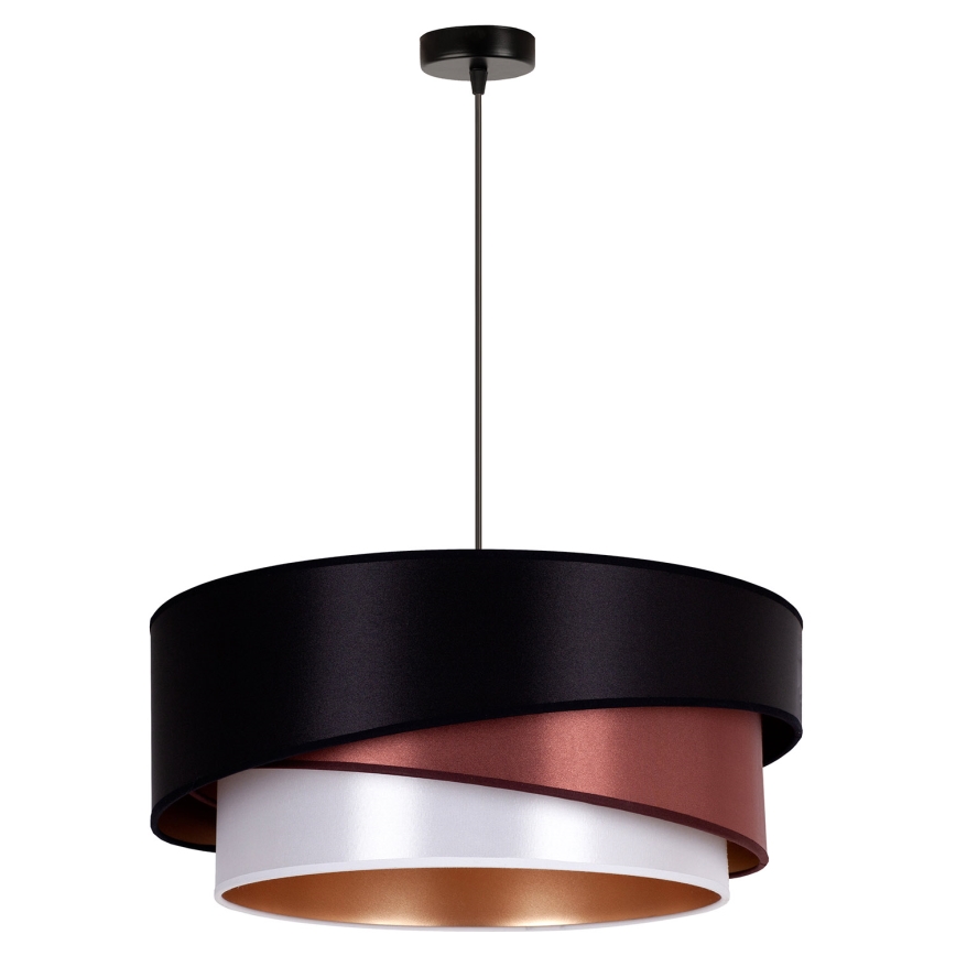 Duolla - Hängeleuchte KOBO 1xE27/15W/230V d 45 cm schwarz/burgunderrot/silbern