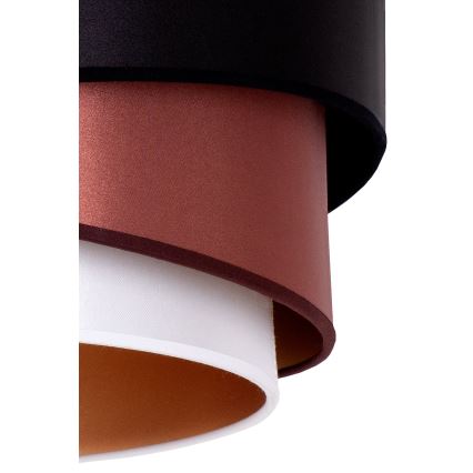 Duolla - Hängeleuchte KOBO 1xE27/15W/230V d 45 cm schwarz/burgunderrot/silbern