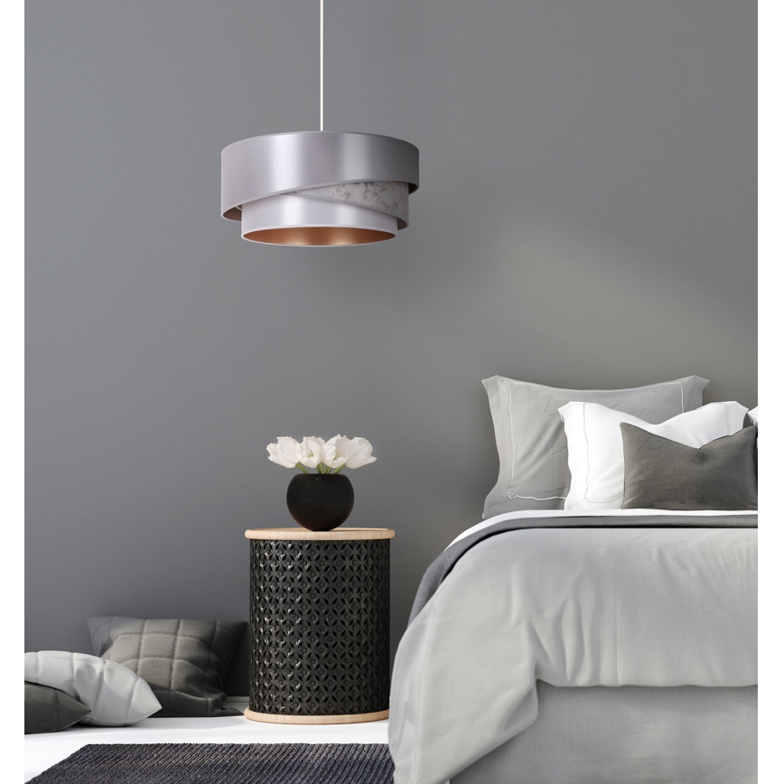 Duolla - Hängeleuchte KOBO 1xE27/15W/230V d 45 cm silbern/golden