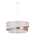 Duolla - Hängeleuchte KOBO 1xE27/15W/230V d 45 cm weiß/roségolden