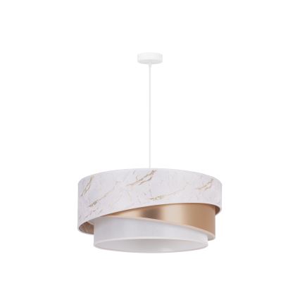 Duolla - Hängeleuchte KOBO 1xE27/15W/230V d 45 cm weiß/roségolden