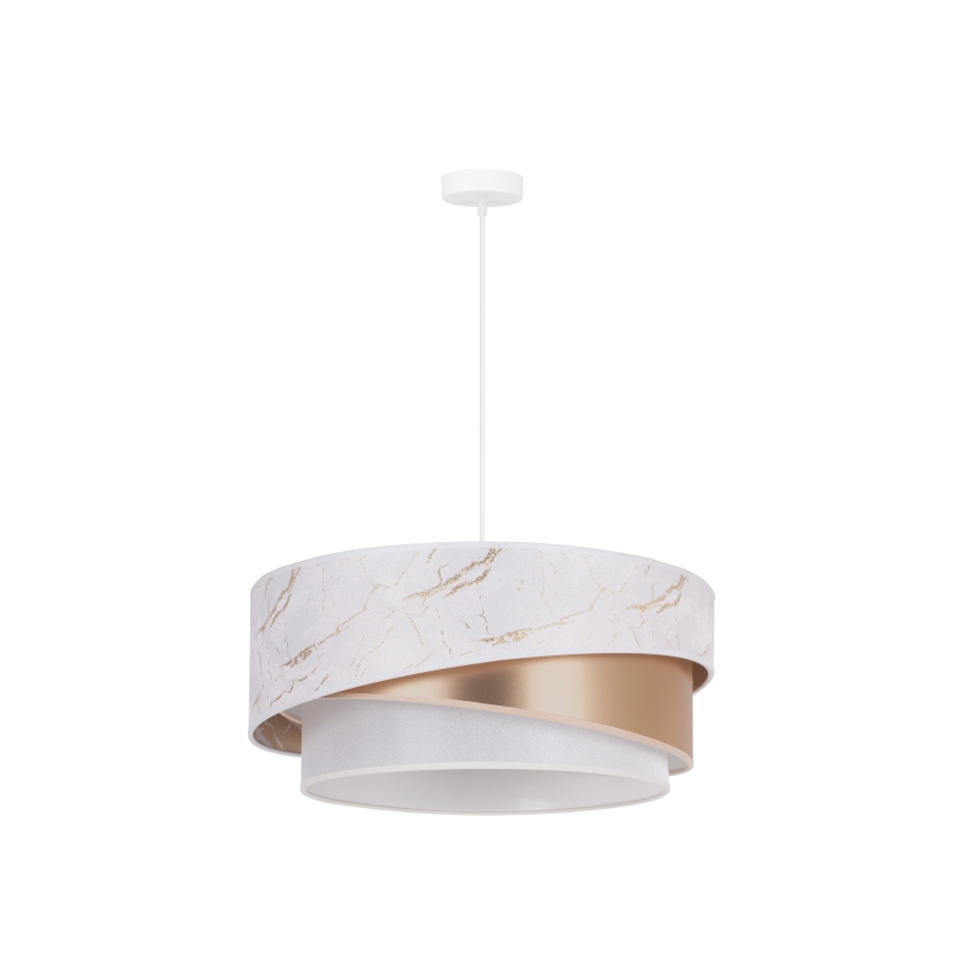 Duolla - Hängeleuchte KOBO 1xE27/15W/230V d 45 cm weiß/roségolden