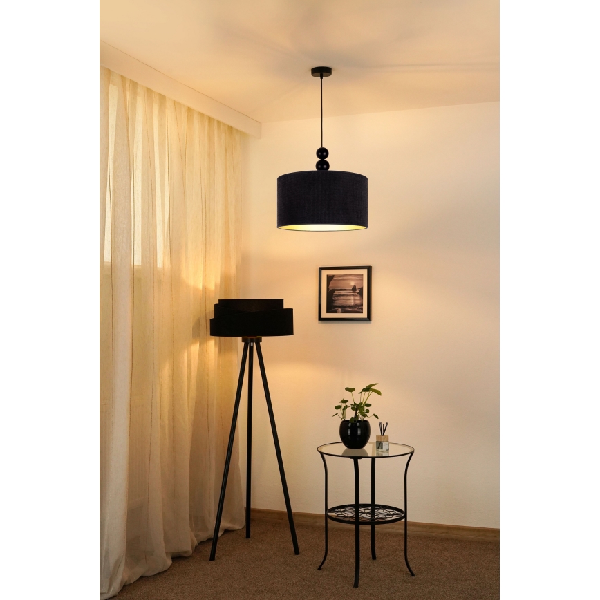 Duolla - Hängeleuchte LYON 1xE27/15W/230V d 40 cm schwarz