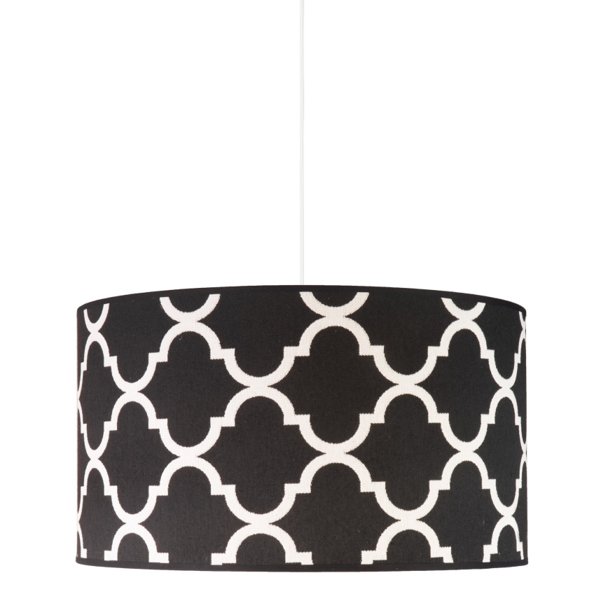 Duolla - Hängeleuchte MAROKO 1xE27/40W/230V d 45 cm schwarz/weiß