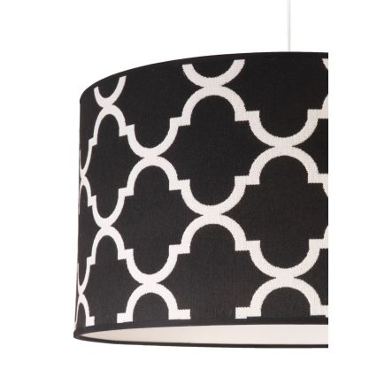 Duolla - Hängeleuchte MAROKO 1xE27/40W/230V d 45 cm schwarz/weiß