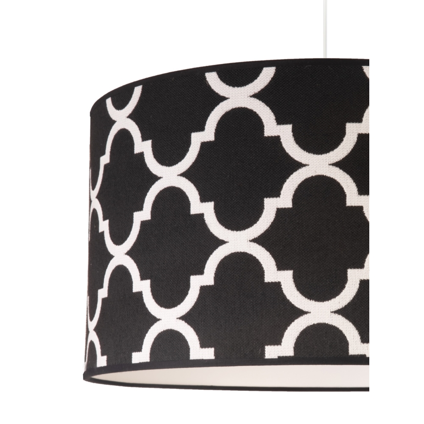 Duolla - Hängeleuchte MAROKO 1xE27/40W/230V d 45 cm schwarz/weiß