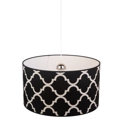 Duolla - Hängeleuchte MAROKO 1xE27/40W/230V d 45 cm schwarz/weiß