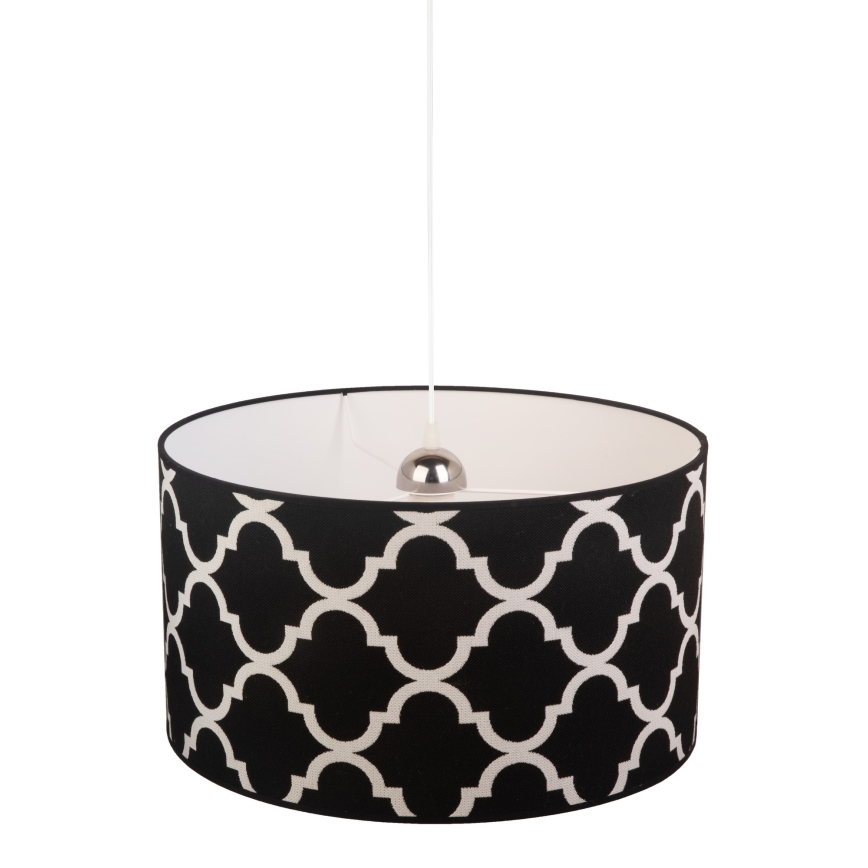 Duolla - Hängeleuchte MAROKO 1xE27/40W/230V d 45 cm schwarz/weiß