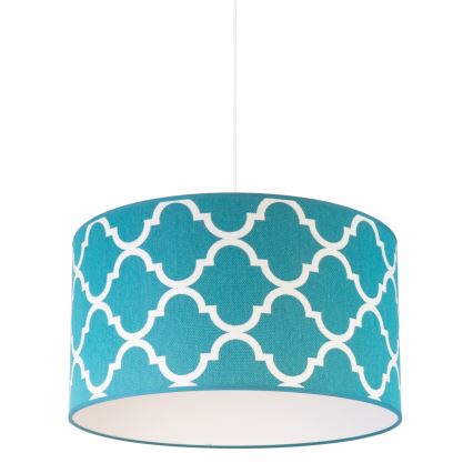 Duolla - Hängeleuchte MAROKO 1xE27/40W/230V d 45 cm türkisfarben/weiß