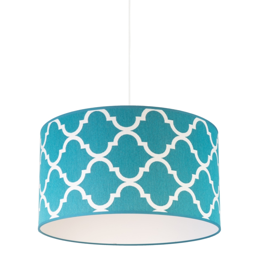 Duolla - Hängeleuchte MAROKO 1xE27/40W/230V d 45 cm türkisfarben/weiß