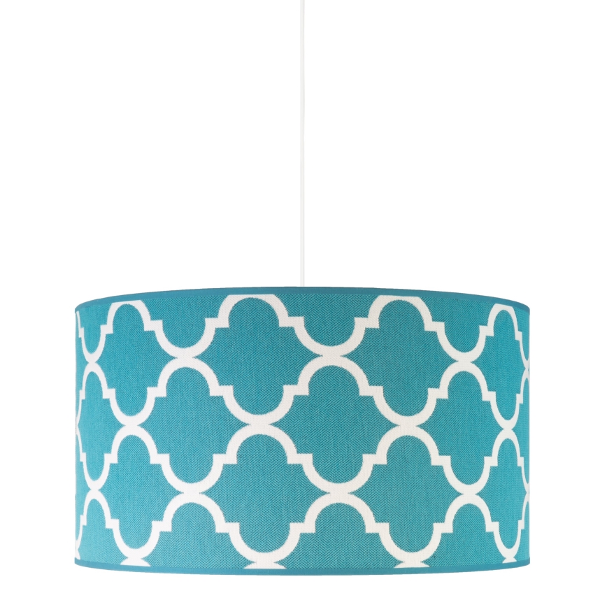 Duolla - Hängeleuchte MAROKO 1xE27/40W/230V d 45 cm türkisfarben/weiß