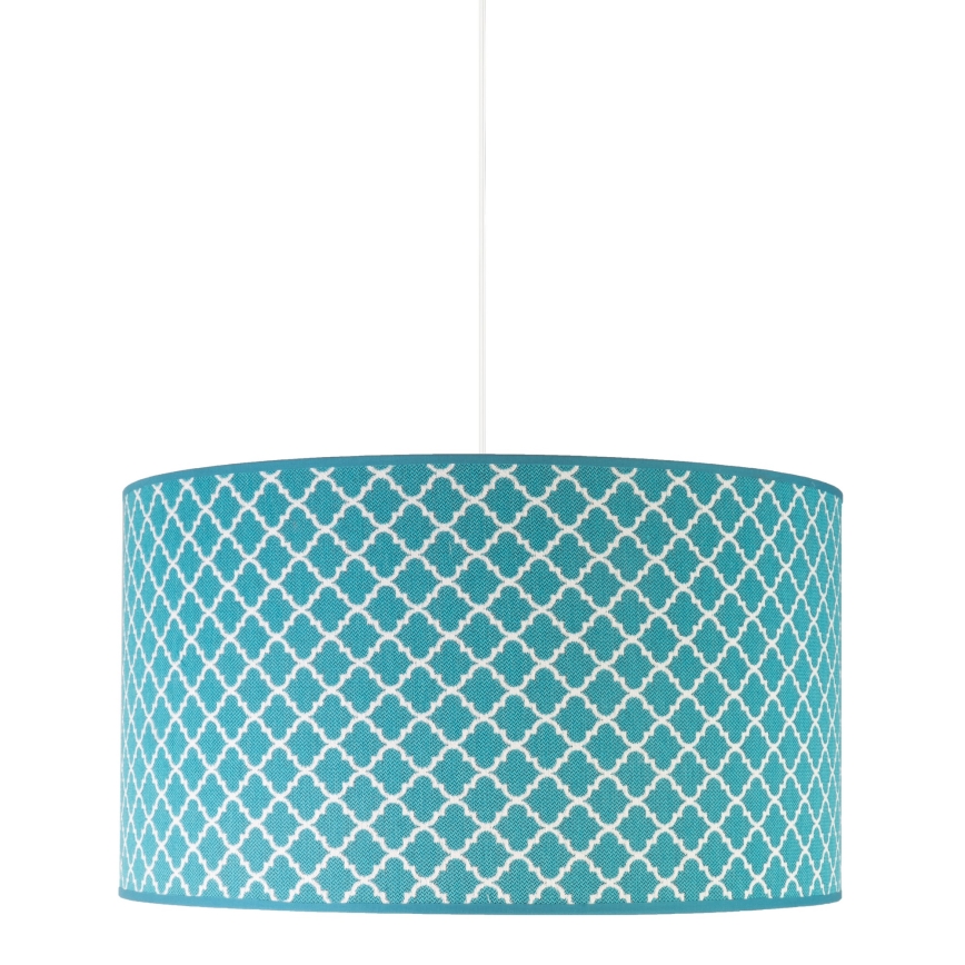 Duolla - Hängeleuchte MAROKO 1xE27/40W/230V d 45 cm türkisfarben/weiß