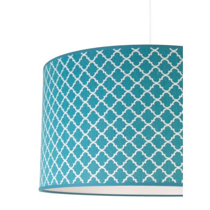 Duolla - Hängeleuchte MAROKO 1xE27/40W/230V d 45 cm türkisfarben/weiß