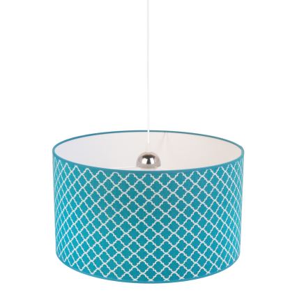 Duolla - Hängeleuchte MAROKO 1xE27/40W/230V d 45 cm türkisfarben/weiß