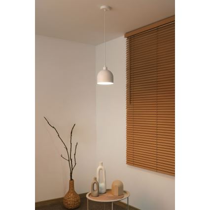 Duolla - Hängeleuchte mit Kabel IRONLINE 1xE27/15W/230V, Ø 17 cm, weiß