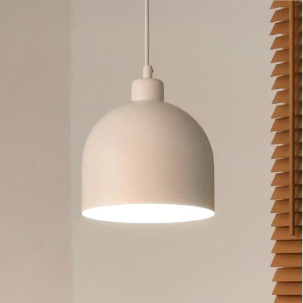 Duolla - Hängeleuchte mit Kabel IRONLINE 1xE27/15W/230V, Ø 17 cm, weiß