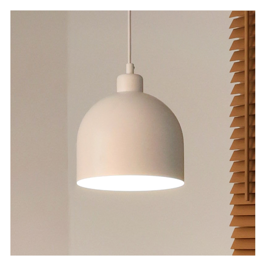 Duolla - Hängeleuchte mit Kabel IRONLINE 1xE27/15W/230V, Ø 17 cm, weiß