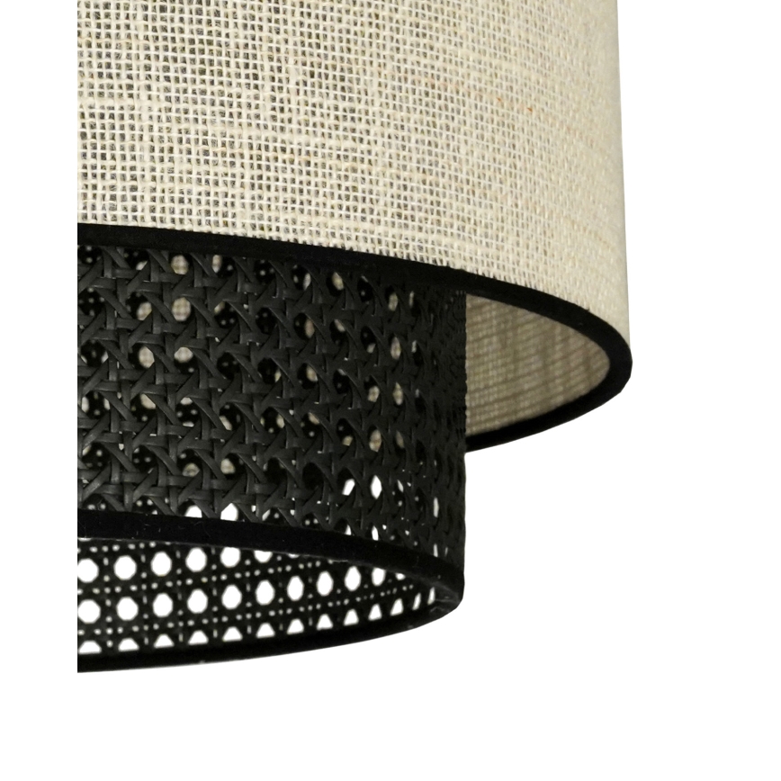 Duolla - Hängeleuchte RATTAN YUTE 1xE27/15W/230V d 45 cm cremefarben/schwarz
