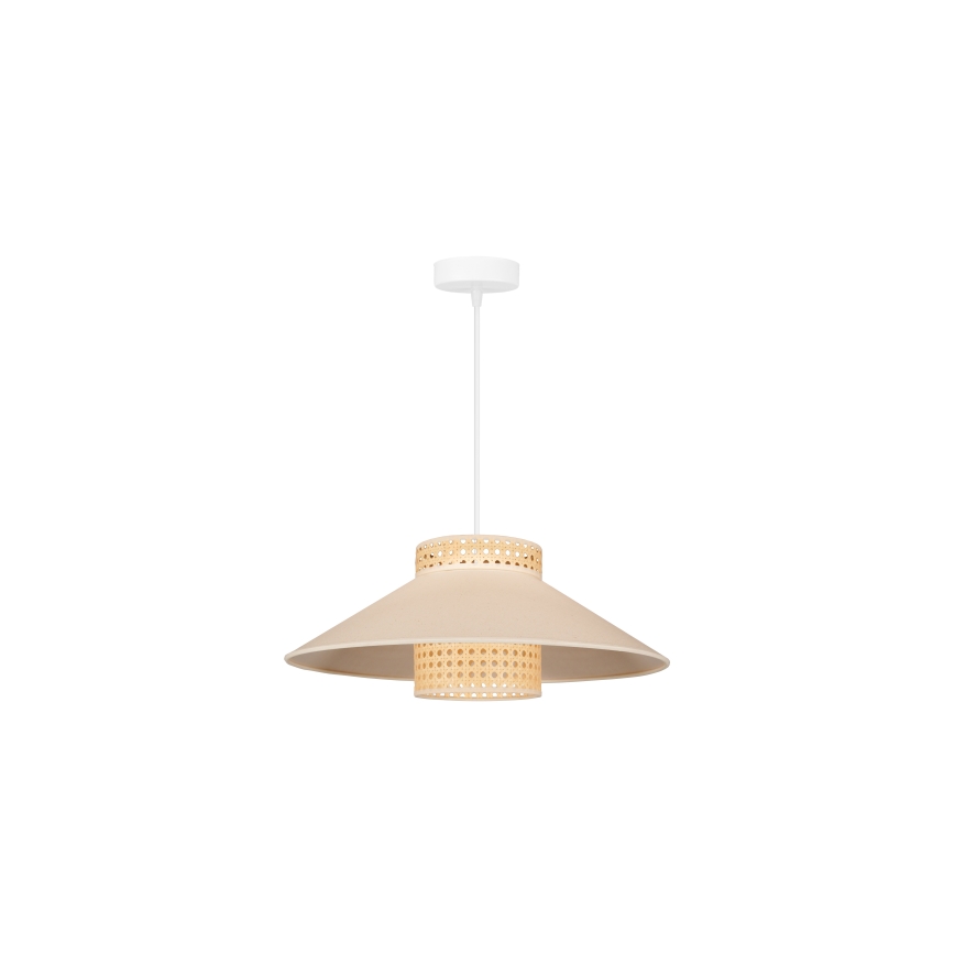 Duolla - Hängeleuchte RIO RATTAN 1xE27/15W/230V d 45 cm beige/Rattan