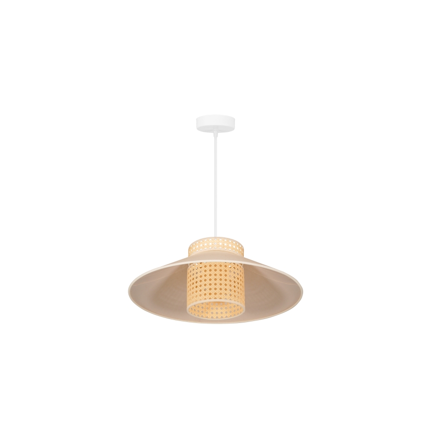 Duolla - Hängeleuchte RIO RATTAN 1xE27/15W/230V d 45 cm beige/Rattan