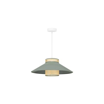 Duolla - Hängeleuchte RIO RATTAN 1xE27/15W/230V d 45 cm grün/Rattan