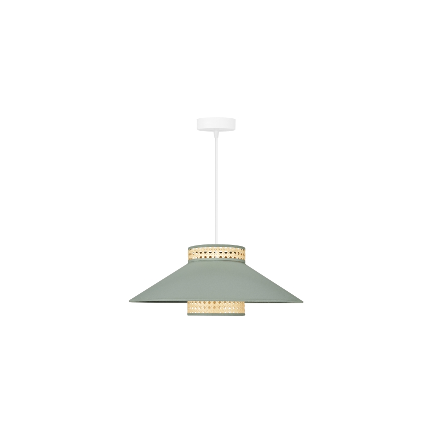 Duolla - Hängeleuchte RIO RATTAN 1xE27/15W/230V d 45 cm grün/Rattan